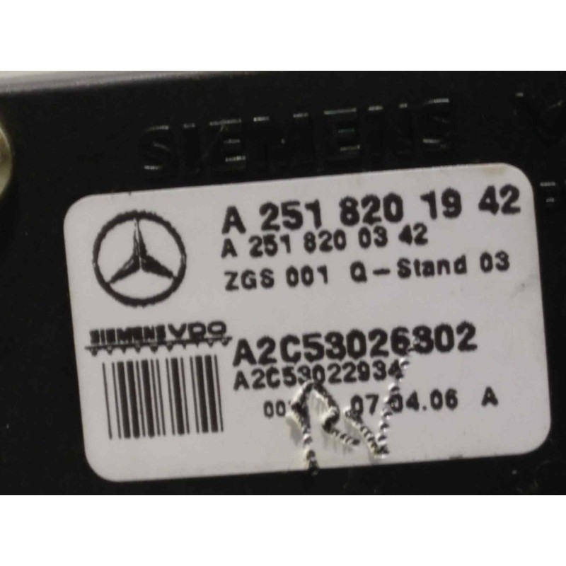 Recambio de modulo electronico para mercedes-benz clase r (w251) 3.0 cdi cat referencia OEM IAM A2518201942  