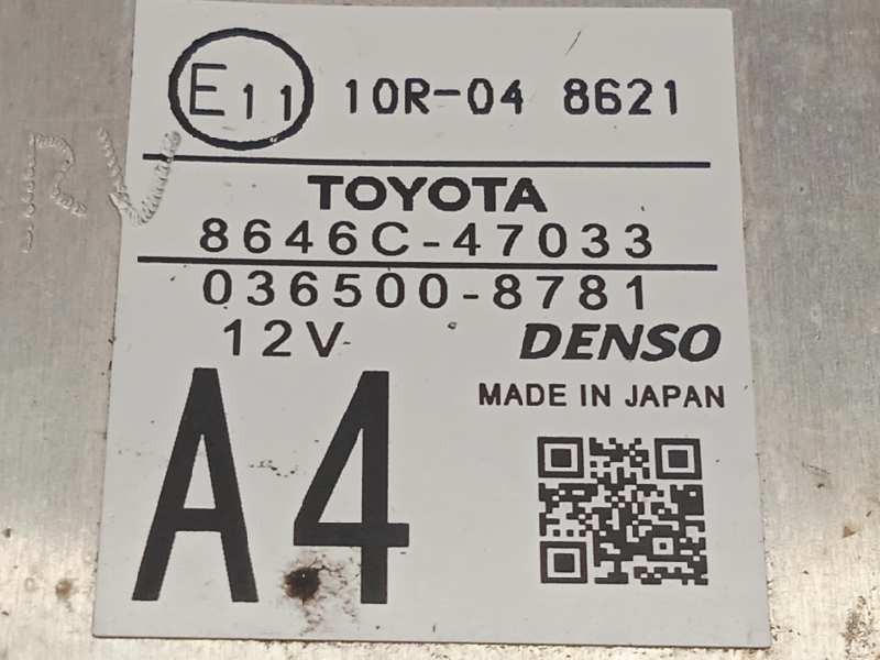 Recambio de modulo electronico para toyota prius (zvw50) basis referencia OEM IAM 8646C47033  0365008781