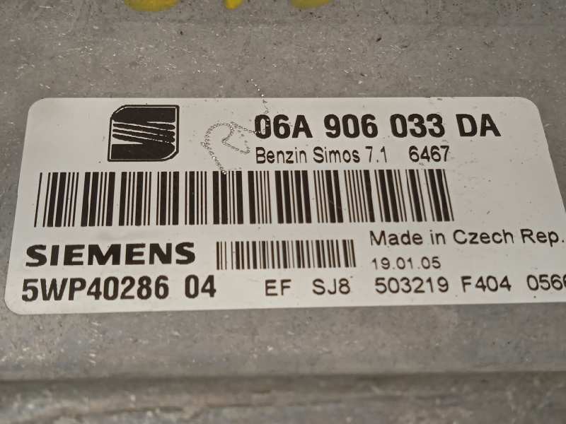 Recambio de centralita motor uce para seat altea (5p1) reference referencia OEM IAM 06A906033DA  5WP40286