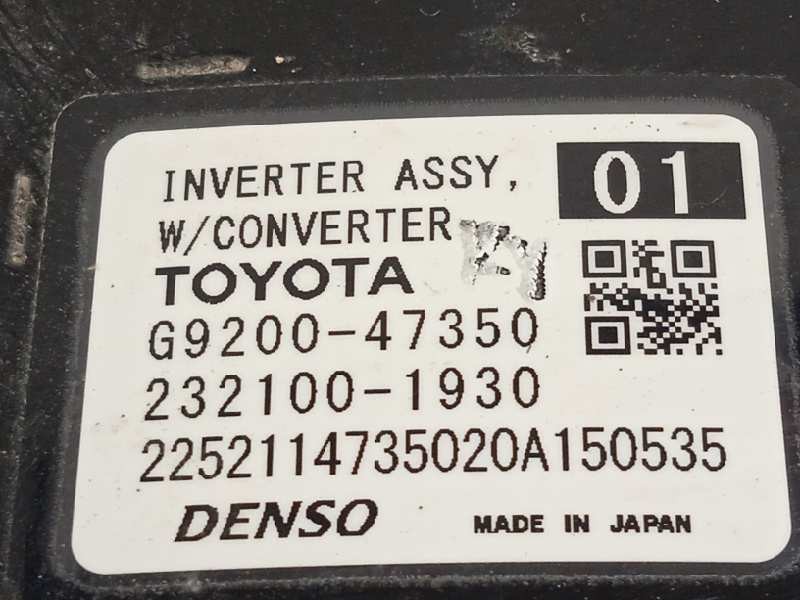 Recambio de convertidor potencia para toyota prius (zvw50) basis referencia OEM IAM G920047350 G920049135 2321001930
