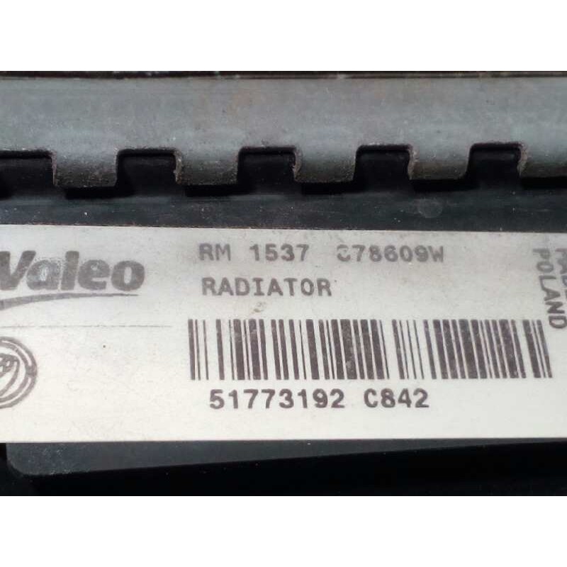 Recambio de radiador agua para fiat panda (169) 1.2 8v alessi referencia OEM IAM 51773192  