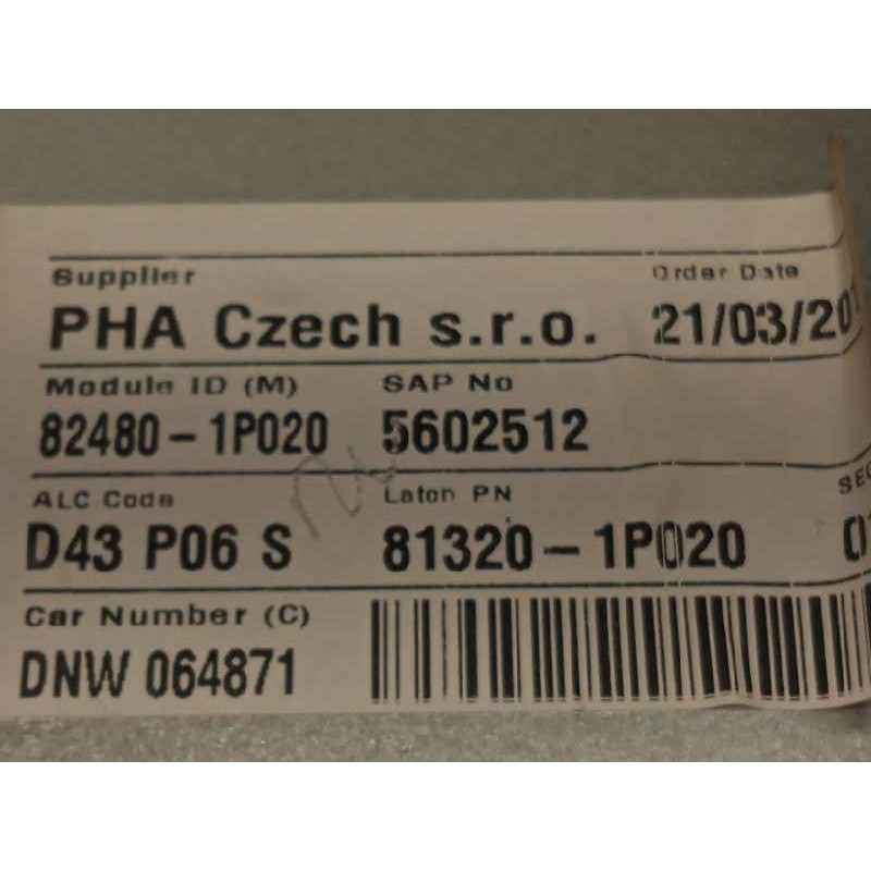 Recambio de elevalunas delantero derecho para kia venga drive referencia OEM IAM 824801P020 0130822581 824601P000
