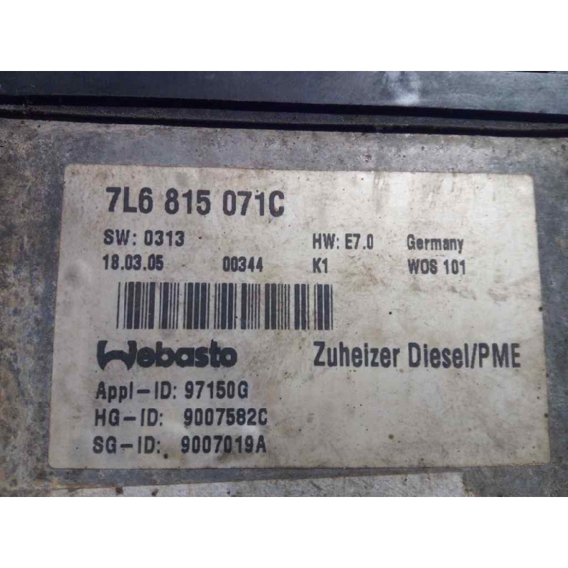 Recambio de calefaccion entera normal para volkswagen touareg (7la) tdi r5 referencia OEM IAM 7L6815071C  