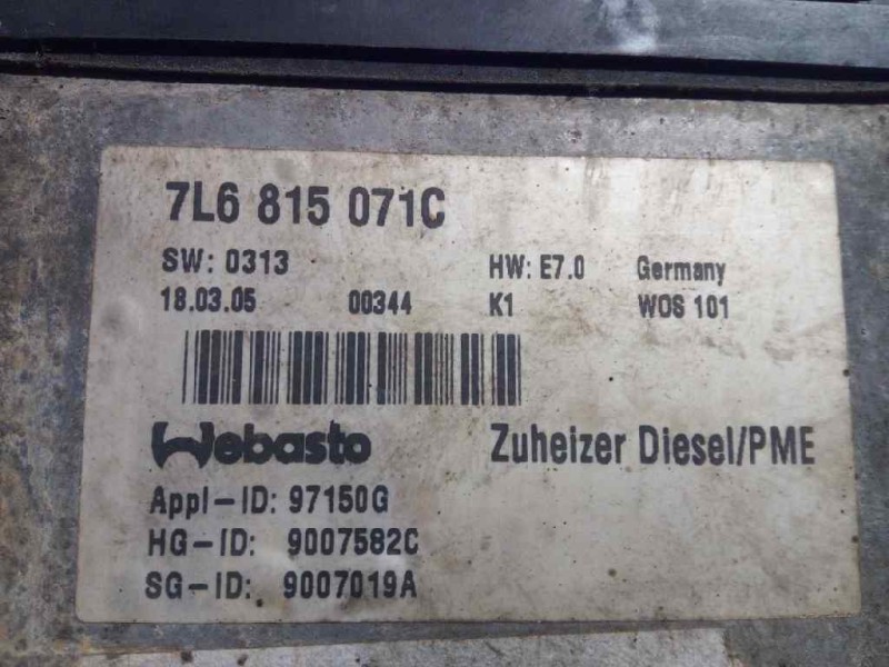 Recambio de calefaccion entera normal para volkswagen touareg (7la) tdi r5 referencia OEM IAM 7L6815071C  