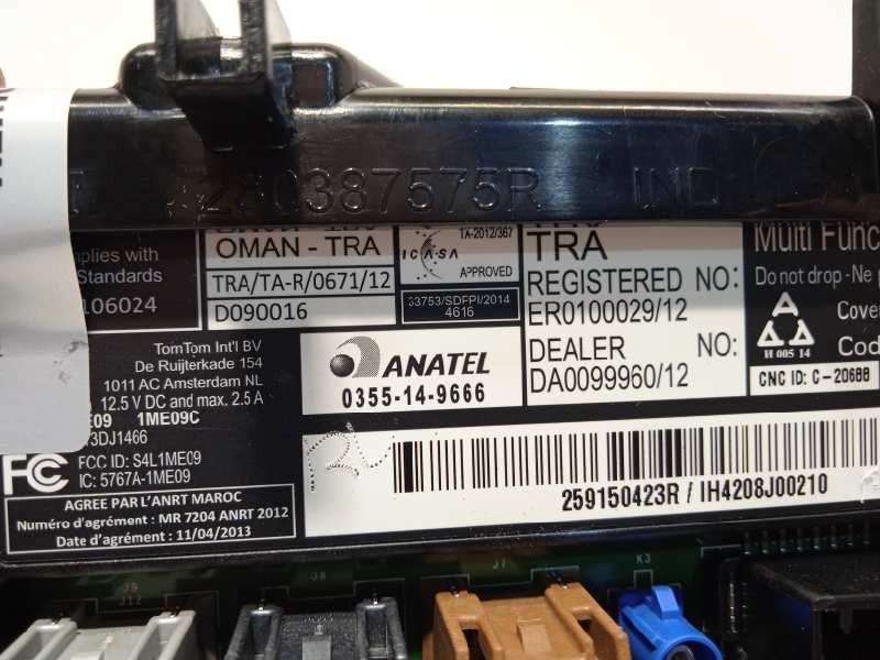 Recambio de pantalla multifuncion para renault captur zen referencia OEM IAM 259150423R  