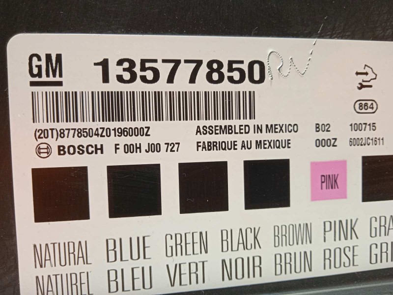 Recambio de centralita check control para opel astra j lim. sport referencia OEM IAM 13577850  