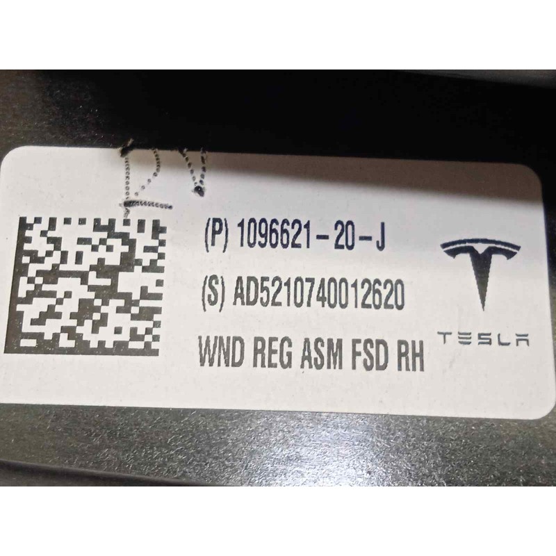 Recambio de elevalunas delantero derecho para tesla model 3 referencia OEM IAM 109662120J  