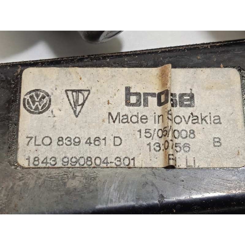 Recambio de elevalunas trasero izquierdo para volkswagen touareg (7l6) v6 tdi referencia OEM IAM 7L0839461D 3D0959795E 7L6959703