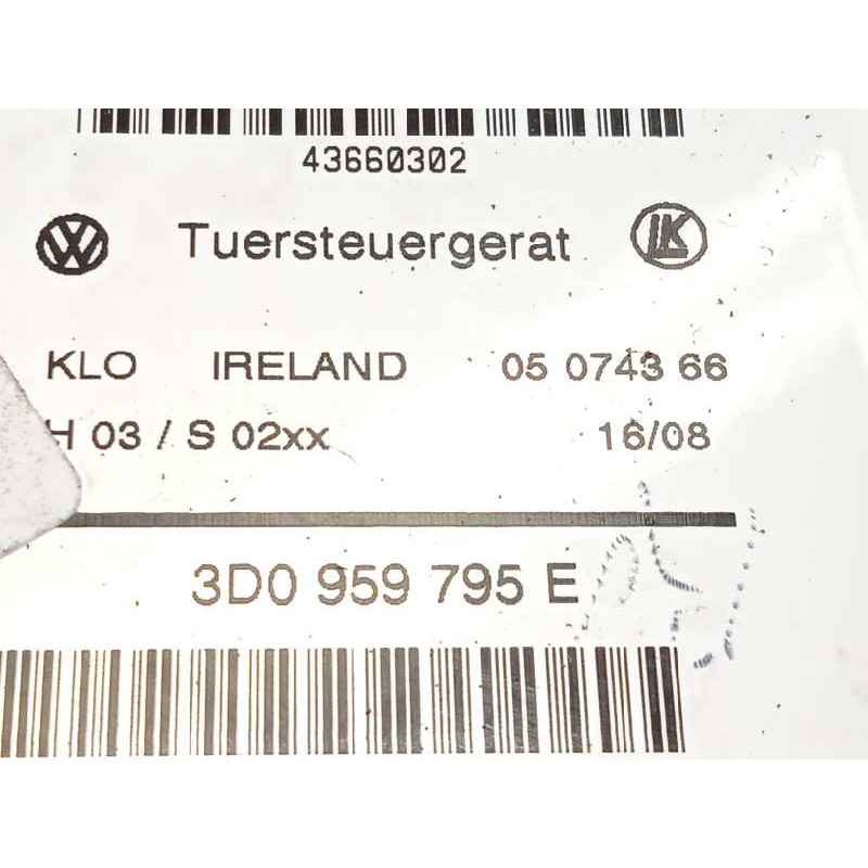 Recambio de elevalunas trasero izquierdo para volkswagen touareg (7l6) v6 tdi referencia OEM IAM 7L0839461D 3D0959795E 7L6959703