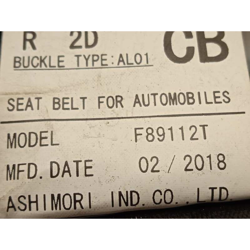 Recambio de cinturon seguridad trasero derecho para subaru brz sport referencia OEM IAM F89112T  