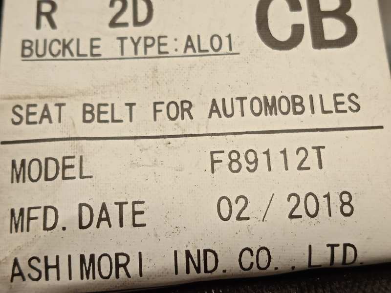 Recambio de cinturon seguridad trasero derecho para subaru brz sport referencia OEM IAM F89112T  