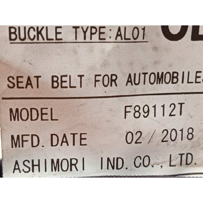 Recambio de cinturon seguridad trasero izquierdo para subaru brz sport referencia OEM IAM F89112T  