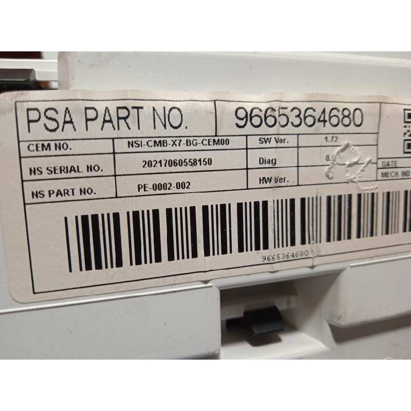 Recambio de cuadro instrumentos para citroën c5 berlina s referencia OEM IAM 9665364680  