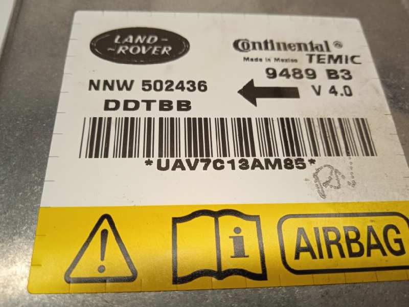 Recambio de centralita airbag para land rover range rover sport v6 td hse referencia OEM IAM NNW502436  