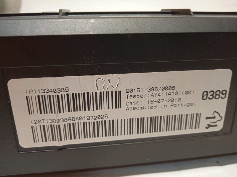 Recambio de modulo electronico para opel astra j lim. sport referencia OEM IAM 13340389  