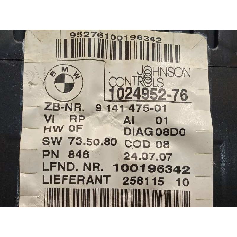 Recambio de cuadro instrumentos para bmw serie 1 berlina (e81/e87) 118d referencia OEM IAM 9141475  62109141475