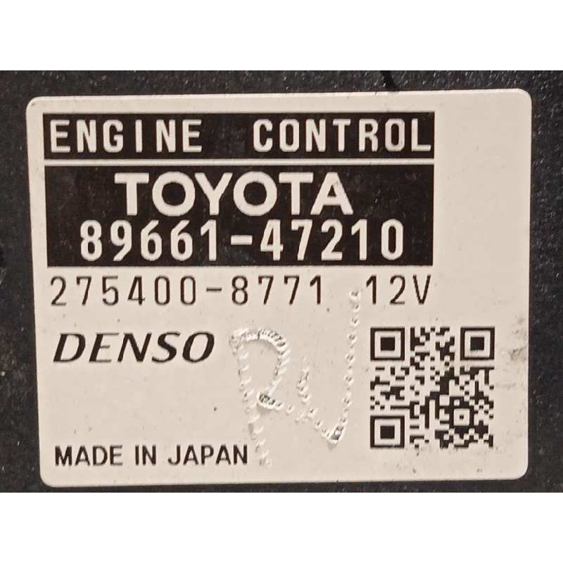 Recambio de centralita motor uce para toyota prius (nhw30) referencia OEM IAM 8966147210 8966047530 2754008771