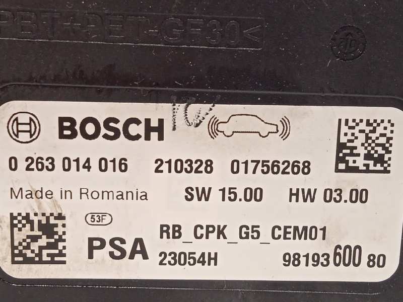 Recambio de modulo electronico para opel grandland x referencia OEM IAM 9819360080  0263014016