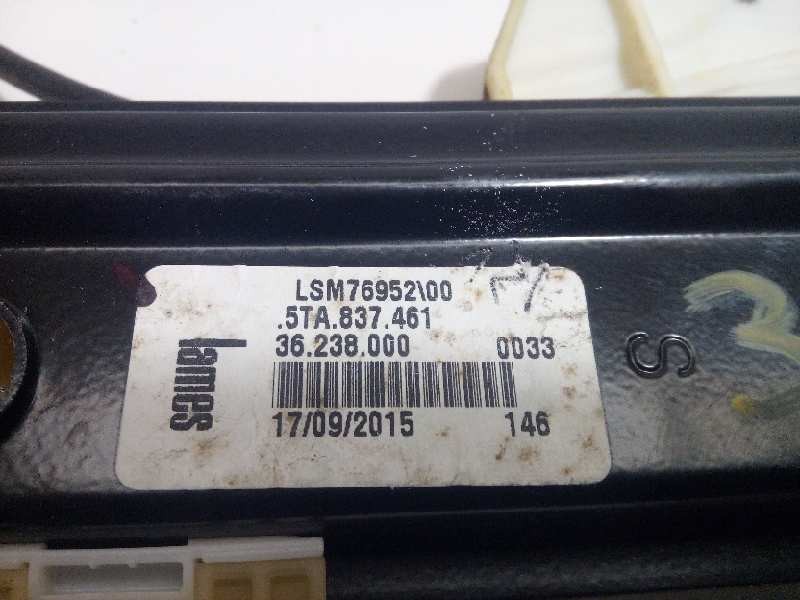 Recambio de elevalunas delantero izquierdo para volkswagen touran (5t1) advance bmt referencia OEM IAM 5TA837461  