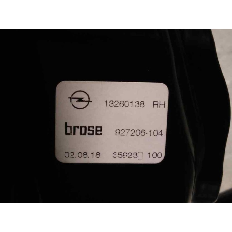 Recambio de elevalunas delantero derecho para opel zafira tourer 1.6 cdti dpf referencia OEM IAM 13260138  13369286