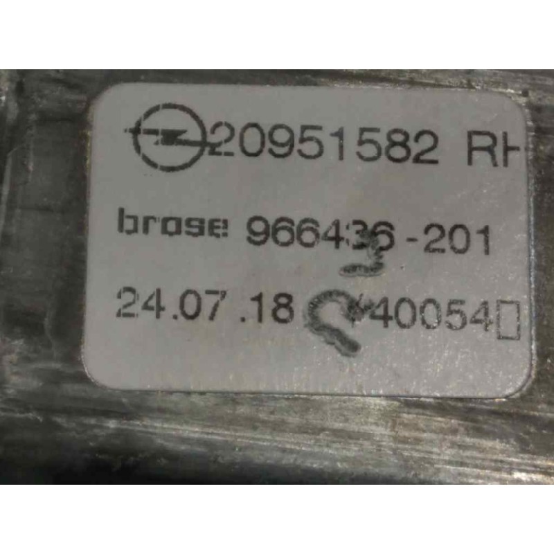 Recambio de elevalunas delantero derecho para opel zafira tourer 1.6 cdti dpf referencia OEM IAM 13260138  13369286