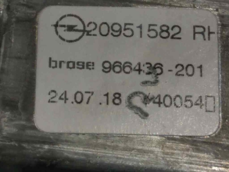 Recambio de elevalunas delantero derecho para opel zafira tourer 1.6 cdti dpf referencia OEM IAM 13260138  13369286