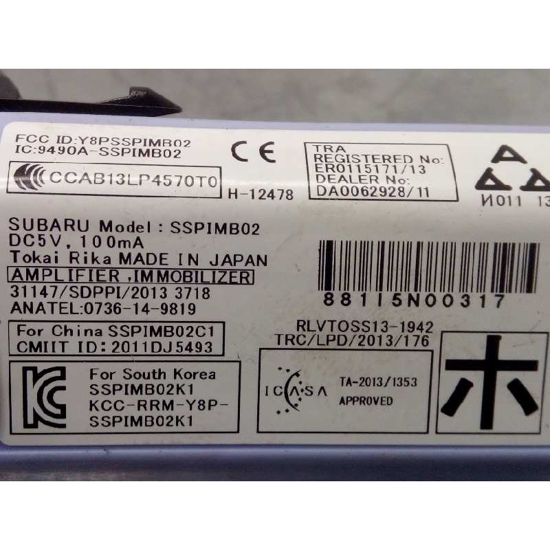 Recambio de conmutador de arranque para subaru forester executive referencia OEM IAM 83191FJ000  