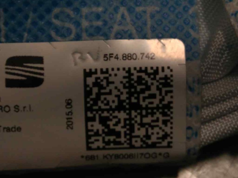 Recambio de airbag cortina delantero derecho para seat leon (5f1) reference referencia OEM IAM 5F4880742  