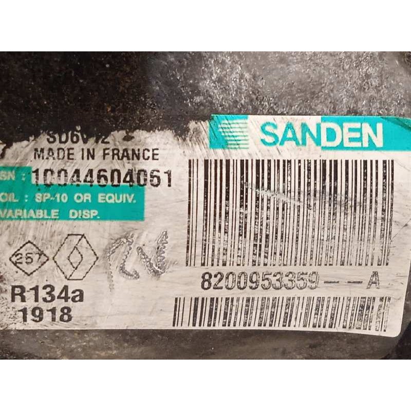 Recambio de compresor aire acondicionado para renault kangoo dynamique referencia OEM IAM 8200953359  SD6V12