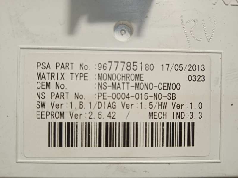 Recambio de cuadro instrumentos para peugeot 5008 1.6 hdi fap referencia OEM IAM 9804263880 9805170680 9677785180