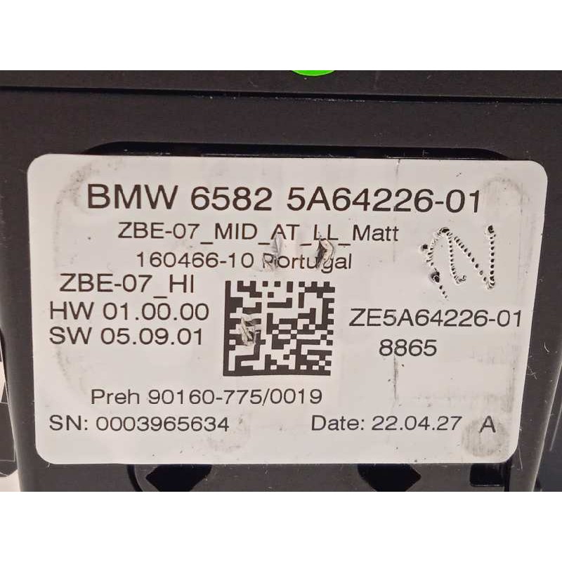 Recambio de mando multifuncion para bmw serie x3 (g01) xdrive20d referencia OEM IAM 65825A64226  5A64226