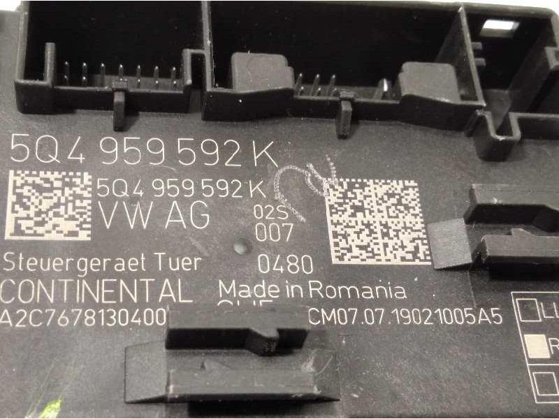 Recambio de centralita confort para seat leon st (5f8) 2.0 tdi referencia OEM IAM 5Q4959592K  A2C7678130400