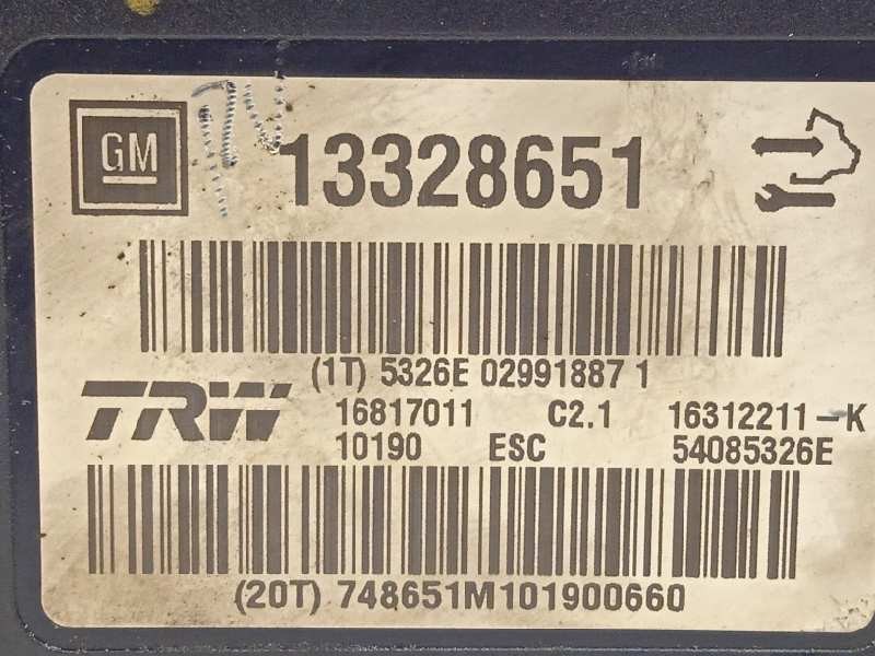 Recambio de abs para opel insignia berlina 2.0 cdti cat referencia OEM IAM 13328651 16312211K 16817011