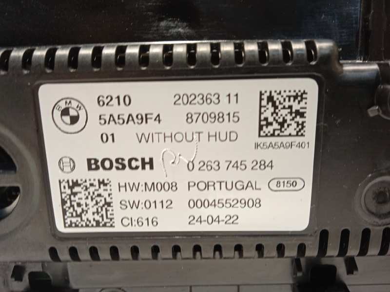 Recambio de cuadro instrumentos para bmw serie x3 (g01) xdrive20d referencia OEM IAM 62105A5A9F4 0263745284 5A5A9F4