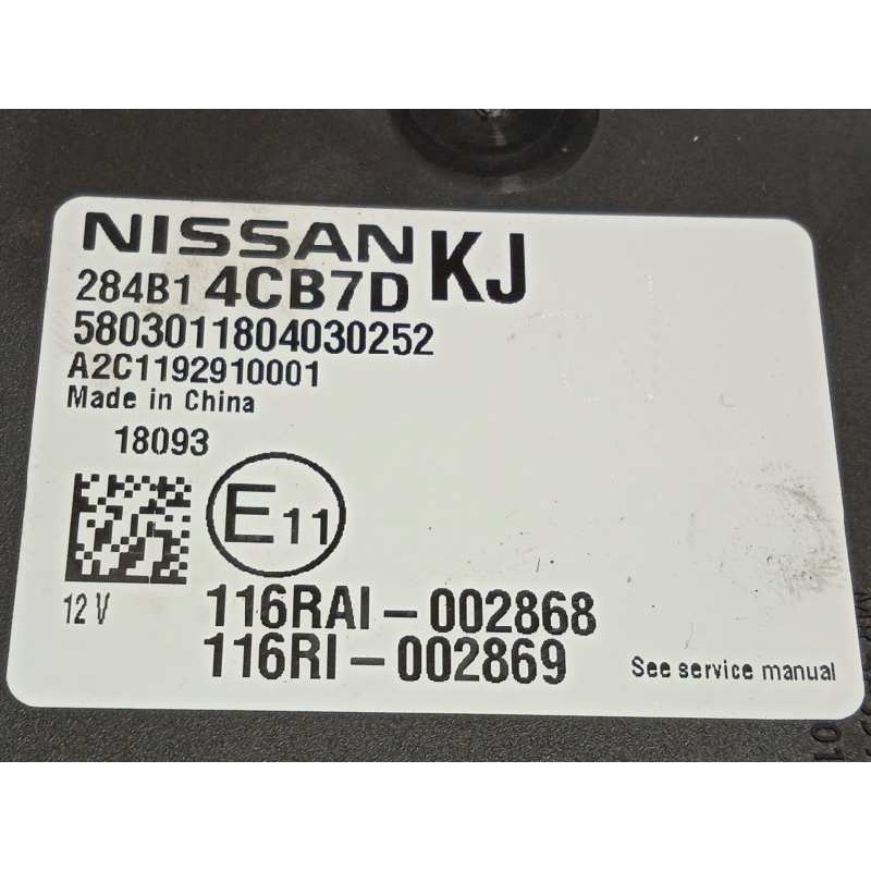 Recambio de centralita confort para nissan x-trail (t32) 1.6 dci turbodiesel cat referencia OEM IAM 284814CB7D  