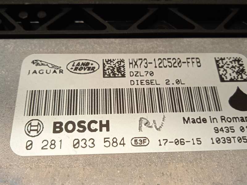 Recambio de centralita motor uce para land rover evoque hse referencia OEM IAM HX7312C520FFB  0281033584