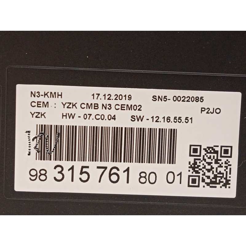 Recambio de cuadro instrumentos para opel corsa f 1.2 referencia OEM IAM 9831576180  