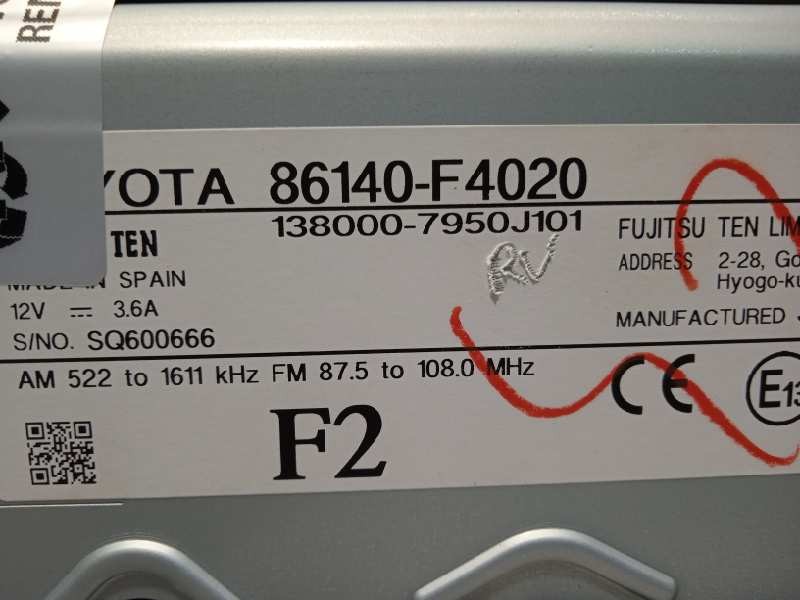 Recambio de pantalla multifuncion para toyota c-hr hybrid dynamic plus referencia OEM IAM 86140F4020  1380007950J101