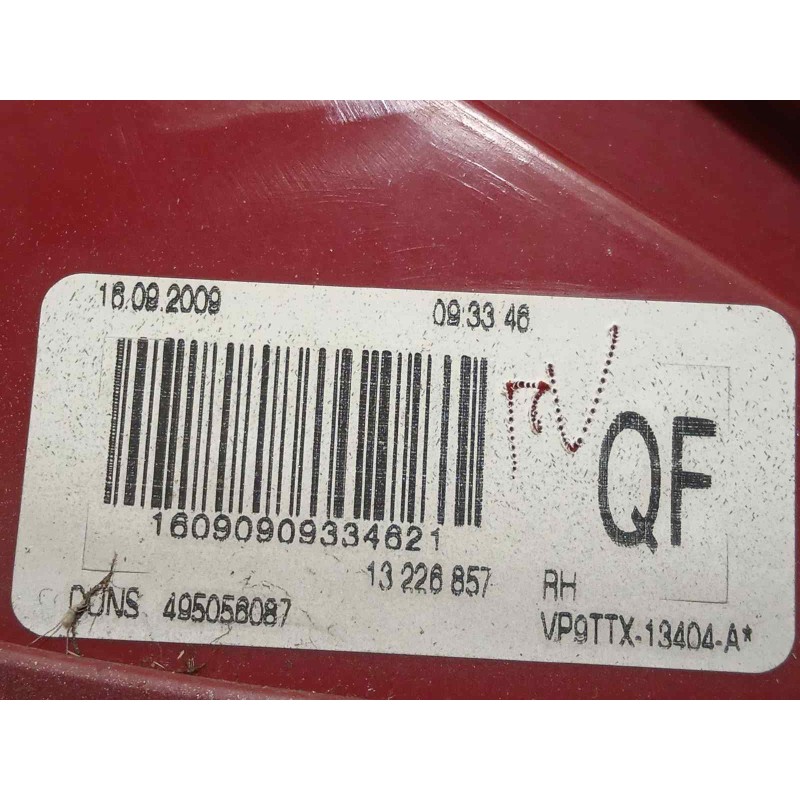 Recambio de piloto trasero derecho para opel insignia sports tourer sport referencia OEM IAM 13226857  22950974