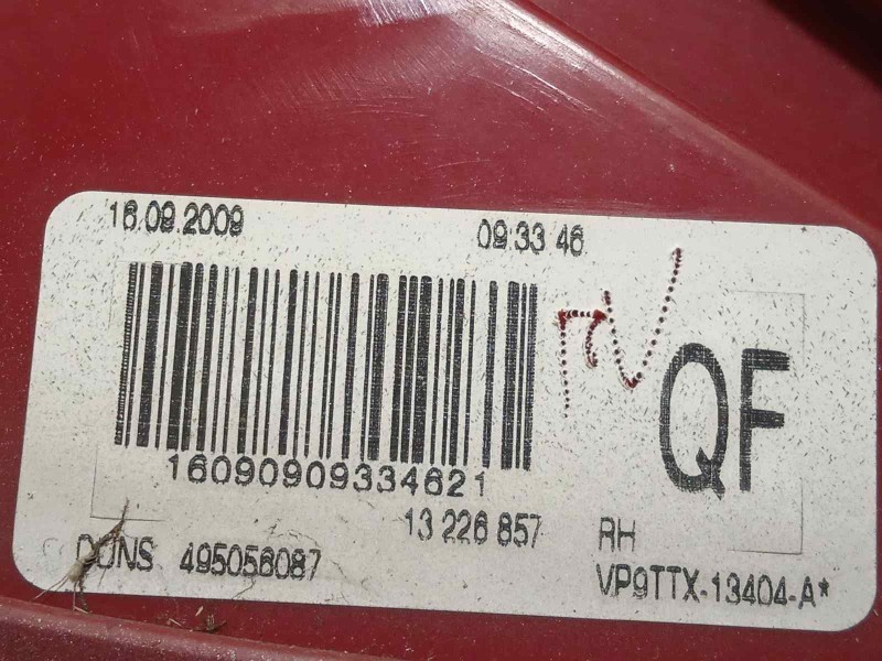 Recambio de piloto trasero derecho para opel insignia sports tourer sport referencia OEM IAM 13226857  22950974