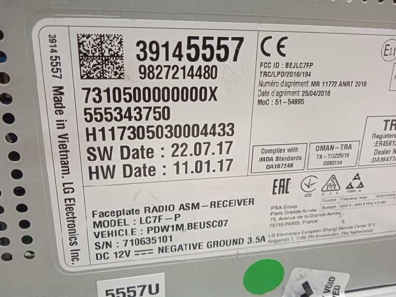 Recambio de pantalla multifuncion para opel grandland x selective referencia OEM IAM 39145557  9827214480