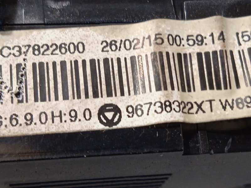 Recambio de mando climatizador para peugeot 3008 1.6 blue-hdi fap referencia OEM IAM 96738322XT  