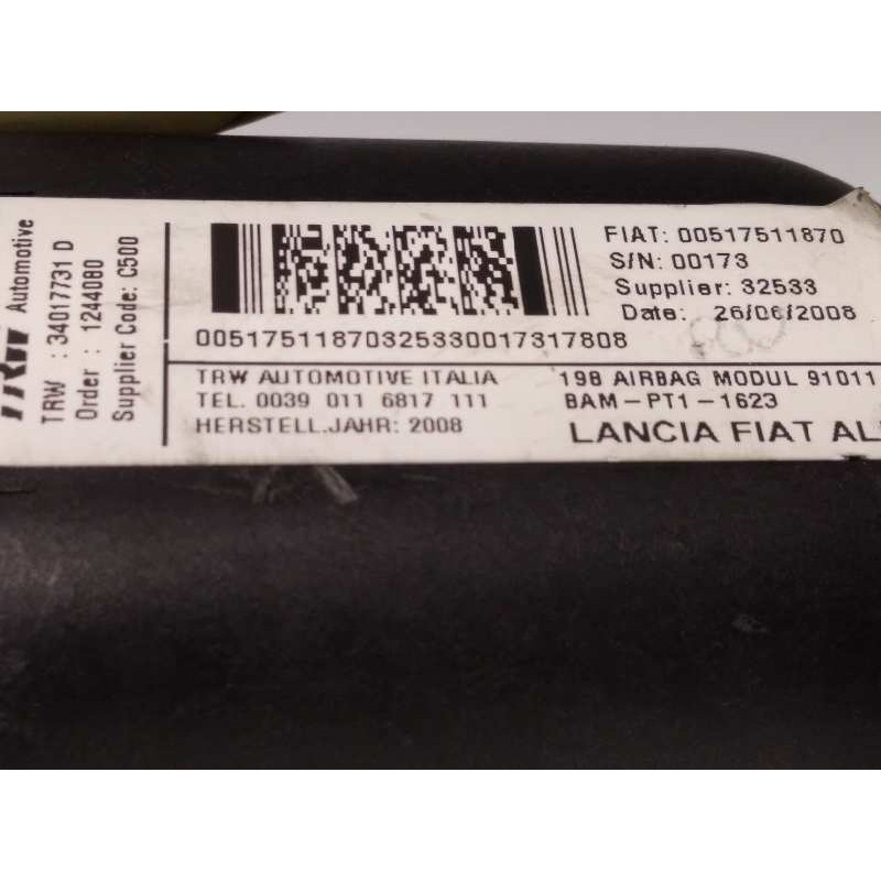 Recambio de airbag delantero derecho para lancia delta (181) argento referencia OEM IAM 00517511870  