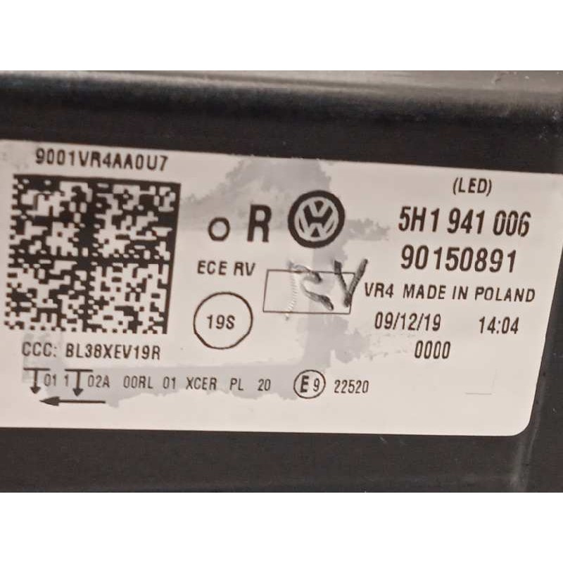 Recambio de faro derecho para volkswagen golf viii lim. (cd1) style referencia OEM IAM 5H1941006  