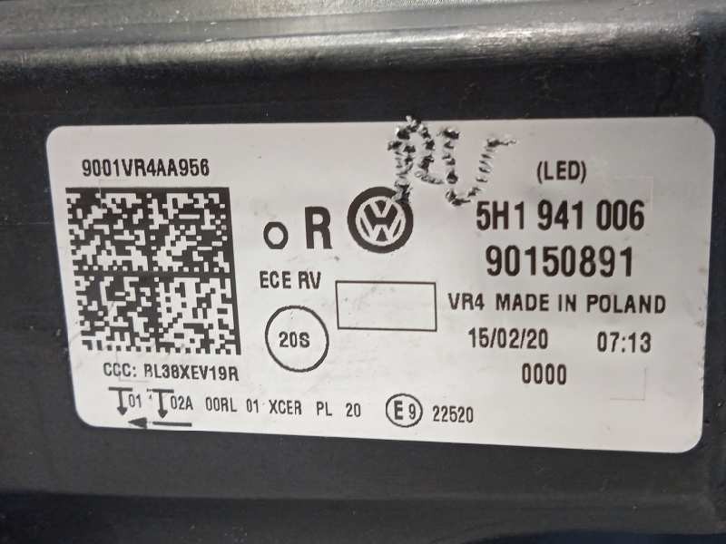 Recambio de faro derecho para volkswagen golf viii lim. (cd1) style referencia OEM IAM 5H1941006  