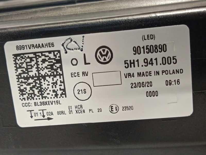 Recambio de faro izquierdo para volkswagen golf viii lim. (cd1) style referencia OEM IAM 5H1941005  90150890