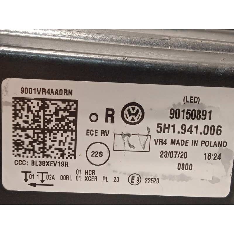 Recambio de faro derecho para volkswagen golf viii lim. (cd1) style referencia OEM IAM 5H1941006  