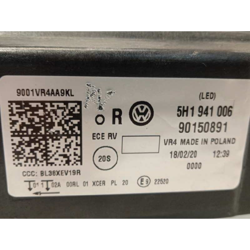 Recambio de faro derecho para volkswagen golf viii lim. (cd1) style referencia OEM IAM 5H1941006  