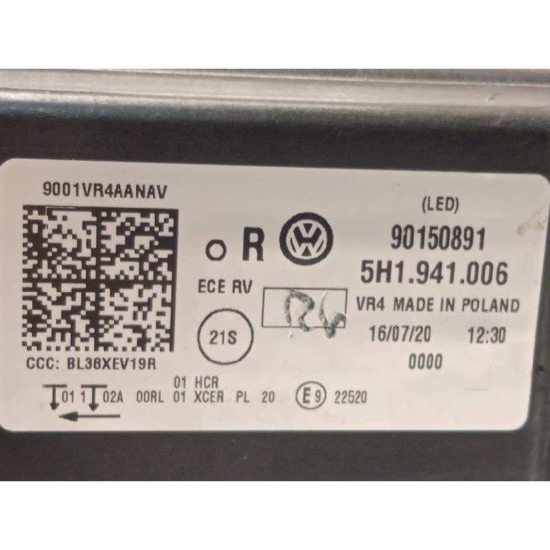 Recambio de faro derecho para volkswagen golf viii lim. (cd1) style referencia OEM IAM 5H1941006  