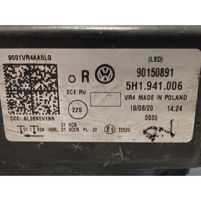 Recambio de faro derecho para volkswagen golf viii lim. (cd1) style referencia OEM IAM 5H1941006  